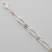 Sterling Silver Single Teardrop Paletti Bracelet