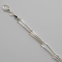 Sterling Silver 2 + 3 Paletti Bracelet