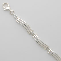 Sterling Silver Wave Paletti Bracelet
