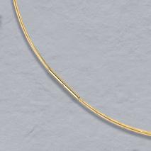 14K Yellow Gold 3 Wire Choker Chain, Bayonet Clasp