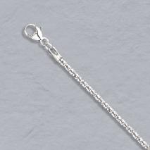 14K White Gold Glitter Rope Chain