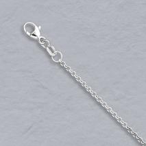 14K White Gold Round Cable  Chain 1.8mm