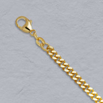 14K Yellow Gold Curb Chain 3.7mm