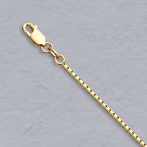 14K Yellow Gold Octava Anklet Chain 1.4mm