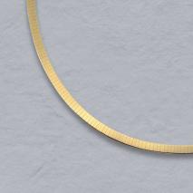 14K Yellow Gold Flat Omega Chain 3.0mm