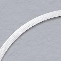 14K White Gold Flat Omega Chain 8.0mm