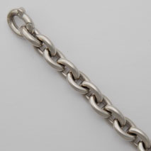 18K White Gold Hollow Cable, Satin Chain