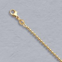 18K Yellow Gold Bead Chain 2.2mm