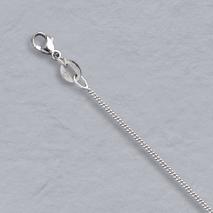 Platinum Diamond Cut Curb Chain 1.0mm