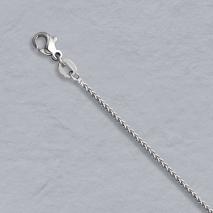 Platinum Round Wheat Chain 1.1mm