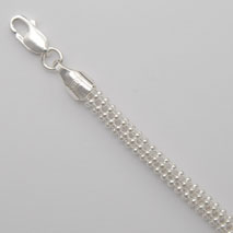 Sterling Silver Bead 6 Strand Chain 5.5mm
