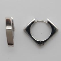 14K White Gold Huggie Style Earrings