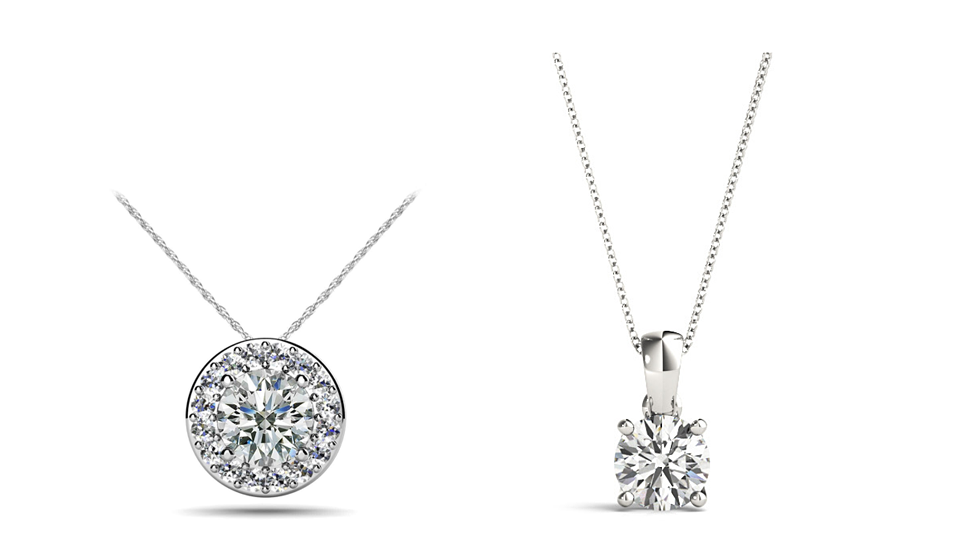 Diamond Solitaire Pendants