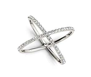 Criss Cross Diamond Ring
