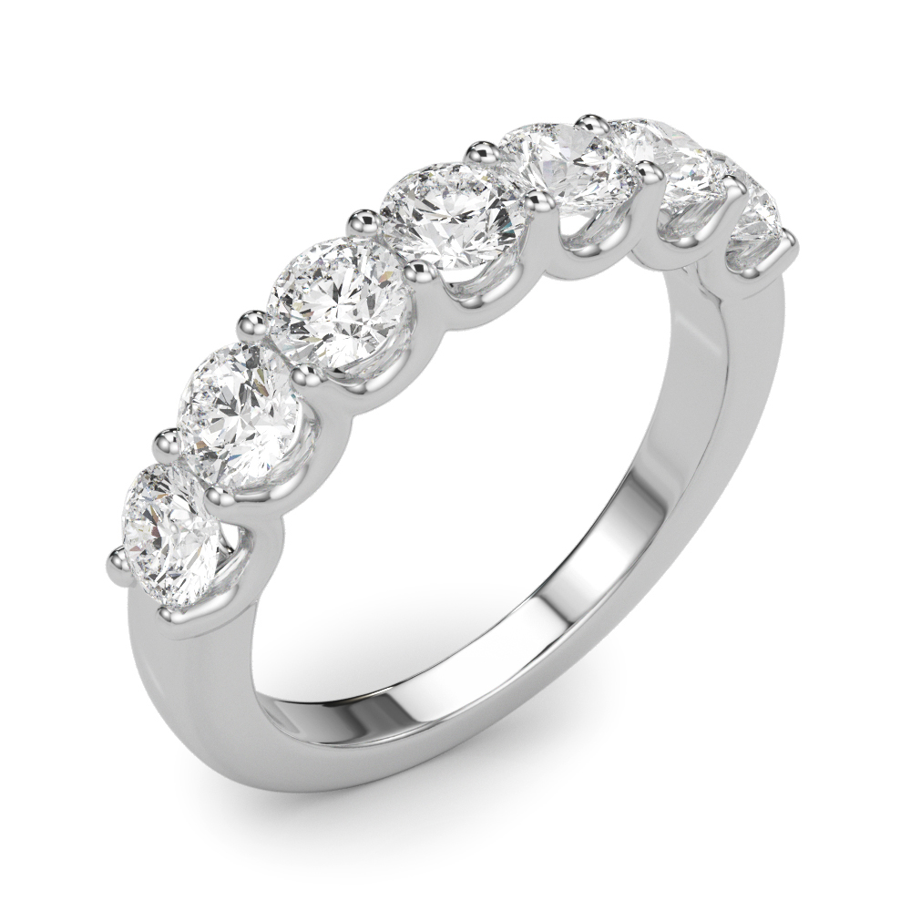 7 Stone Diamond Wedding Band